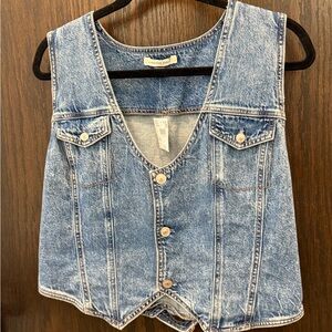 American Eagle Outfitters Blue Denim Button Down Shirt